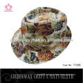 cheap Flower pattern fedora hat for girls